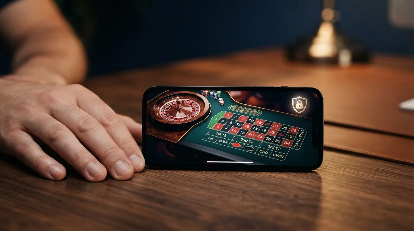 Sello de la Dirección General de Ordenación del Juego sobre la pantalla de un casino online español